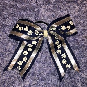 Paw print cheer bow